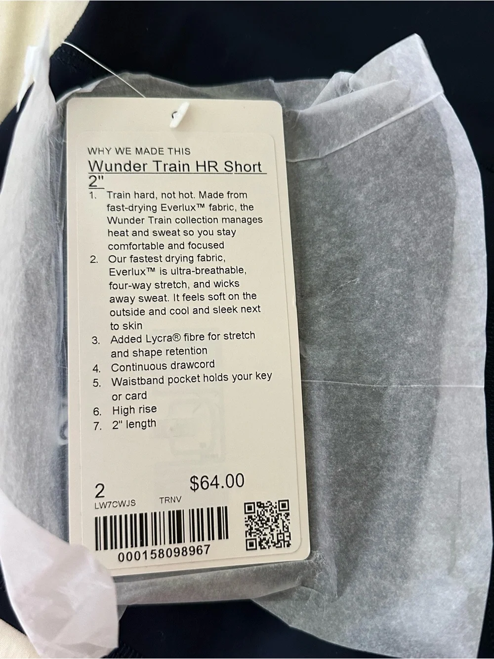 Wunder Train HR Short 2